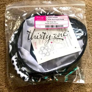 Thirty one oh snap bin. Black playful parade